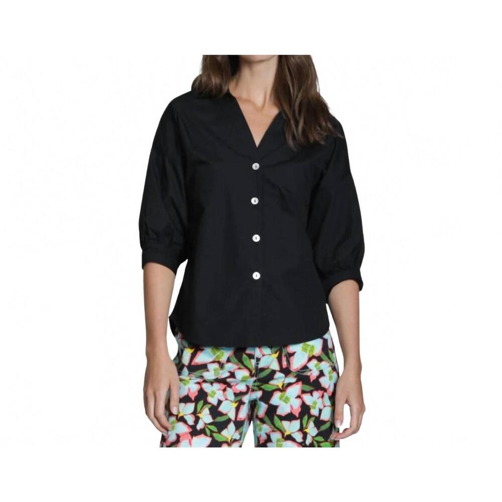 NEW APNY blouson sleeve shirt in black